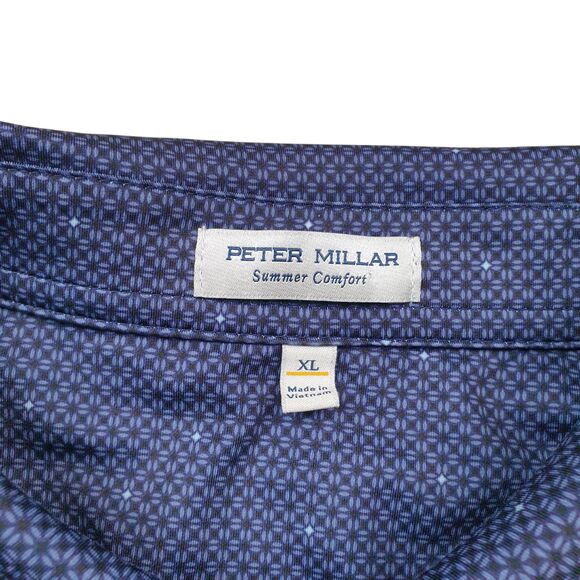Peter Millar Summer Comfort North Star Golf Polo Shirt Mens XL Performance - Picture 4 of 9